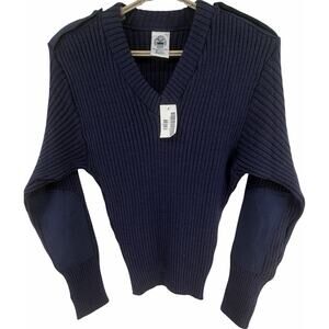 Defense Logistics Agency Guardian Collection 42R Military Blue Wool Sweater NWT